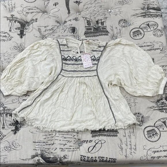 Free People Cyprus Avenue Embroidered Top - Picture 3 of 14